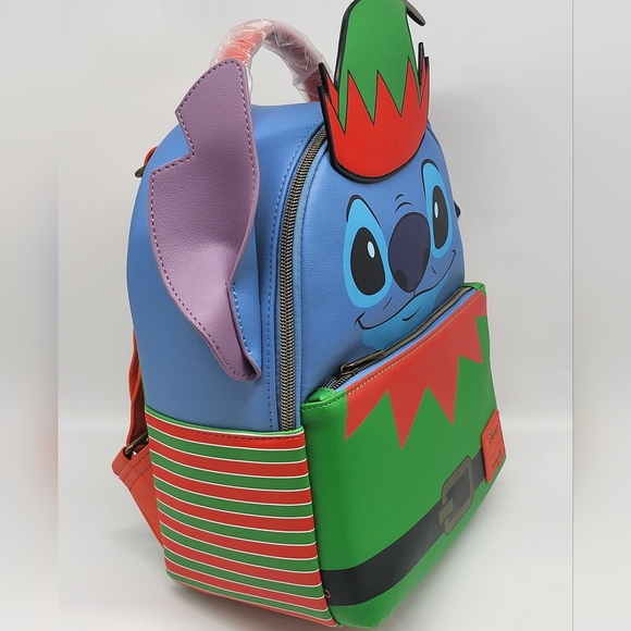 disney lilo & stitch elf stitch mini backpack Loungefly Disney Lilo & Stitch Elf Stitch Mini Backpack & Zipper Wallet NWT